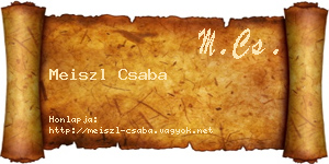 Meiszl Csaba névjegykártya